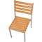 Global Industrial Stackable Outdoor Dining Armless Chair, Tan, 4PK 436986TN - alternate 2